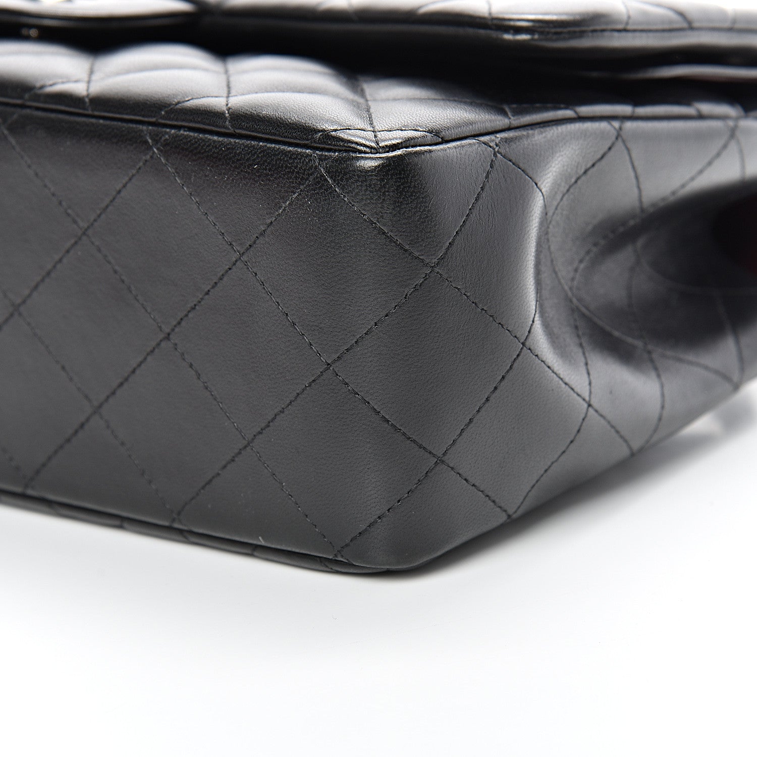 Chanel Lambskin Quilted Jumbo Double Flap Black 9 of 10
