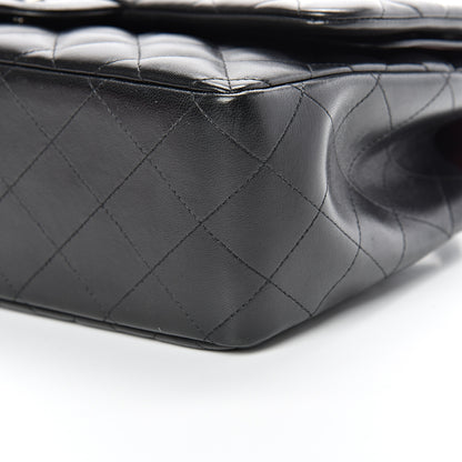 Chanel Lambskin Quilted Jumbo Double Flap Black 9 of 10