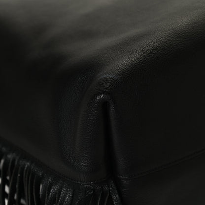 Saint Laurent Calfskin Large Fringe Shopping Tote Black 11 of 15