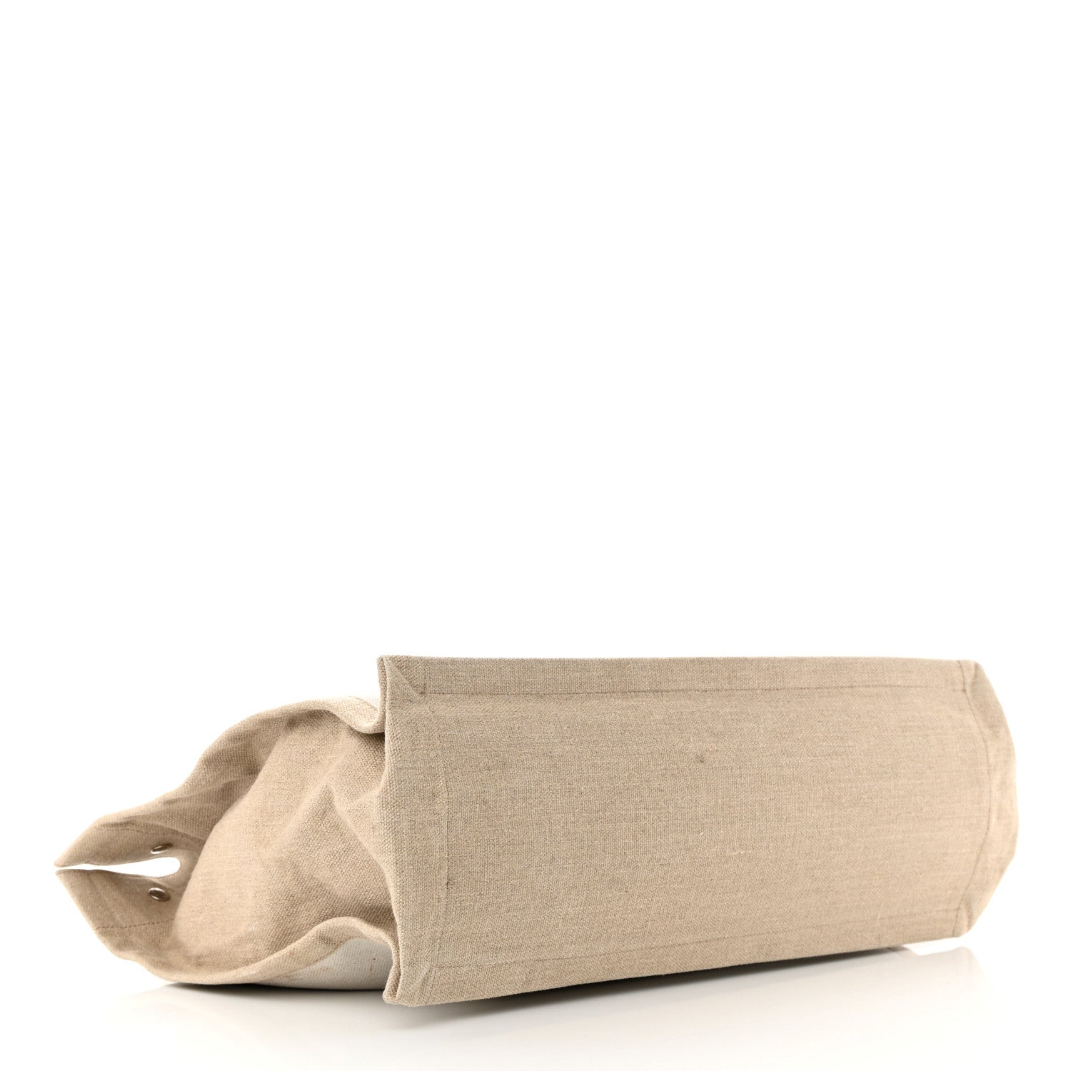 Saint Laurent Linen Calfskin Rive Gauche Tote Optic White 4 of 22