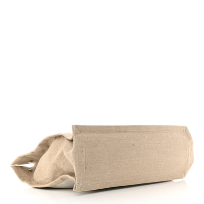 Saint Laurent Linen Calfskin Rive Gauche Tote Optic White 4 of 22