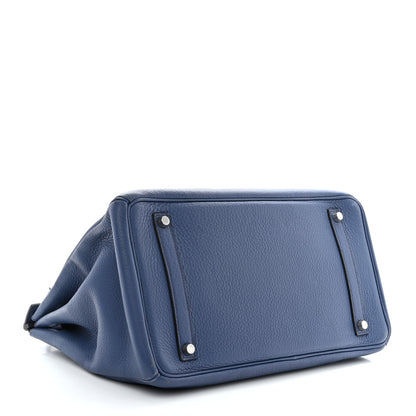 Hermes Taurillon Clemence Birkin 35 Bleu Brighton 4 of 20