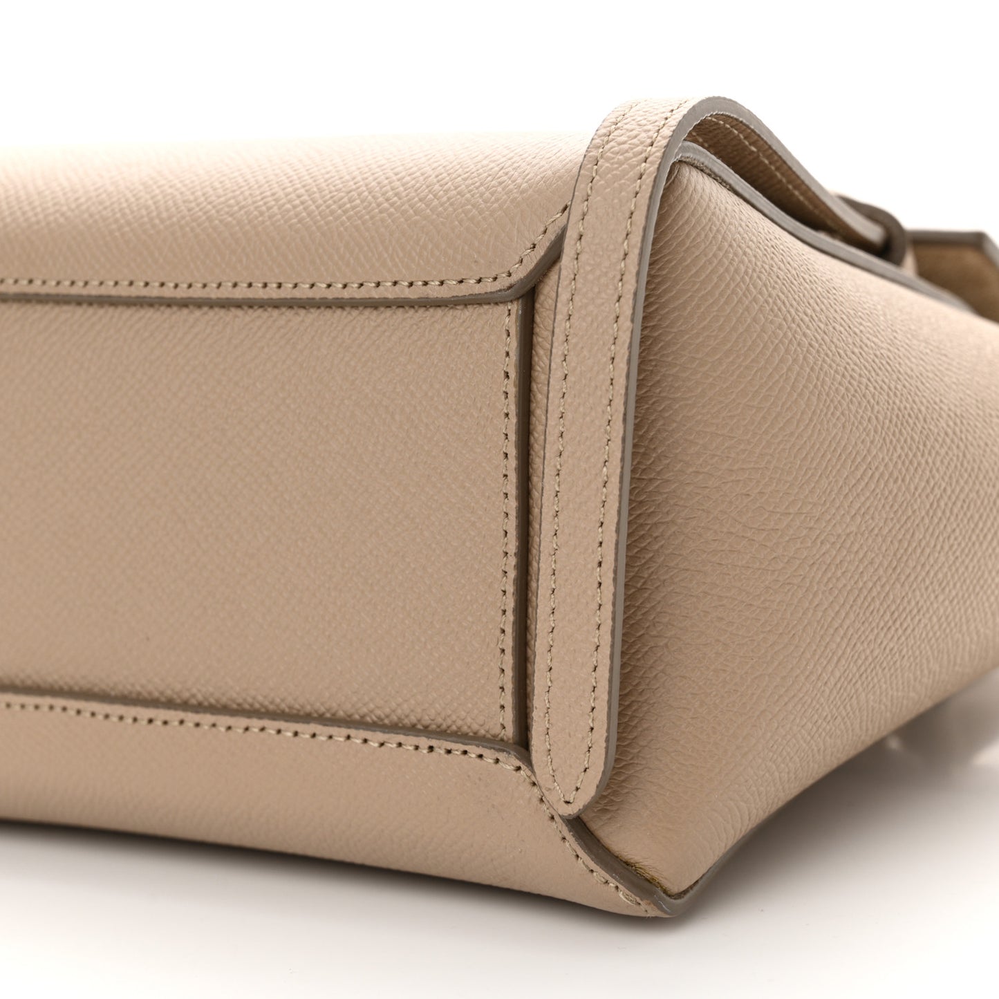 Grained Calfskin Nano Belt Bag Light Taupe