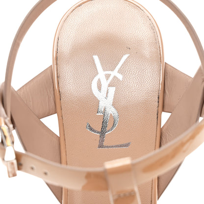 Saint Laurent Patent Tribute 75 Platform Sandals 39.5 Nude 7 of 8