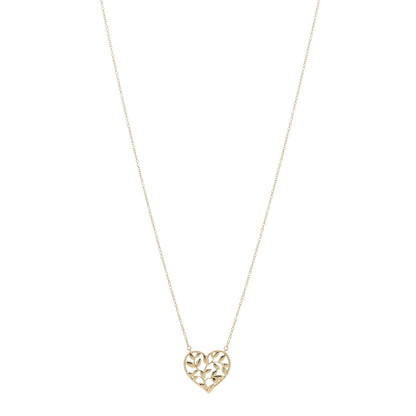 Tiffany 18K Yellow Gold Paloma Picasso Olive Leaf Heart Pendant Necklace 1 of 4