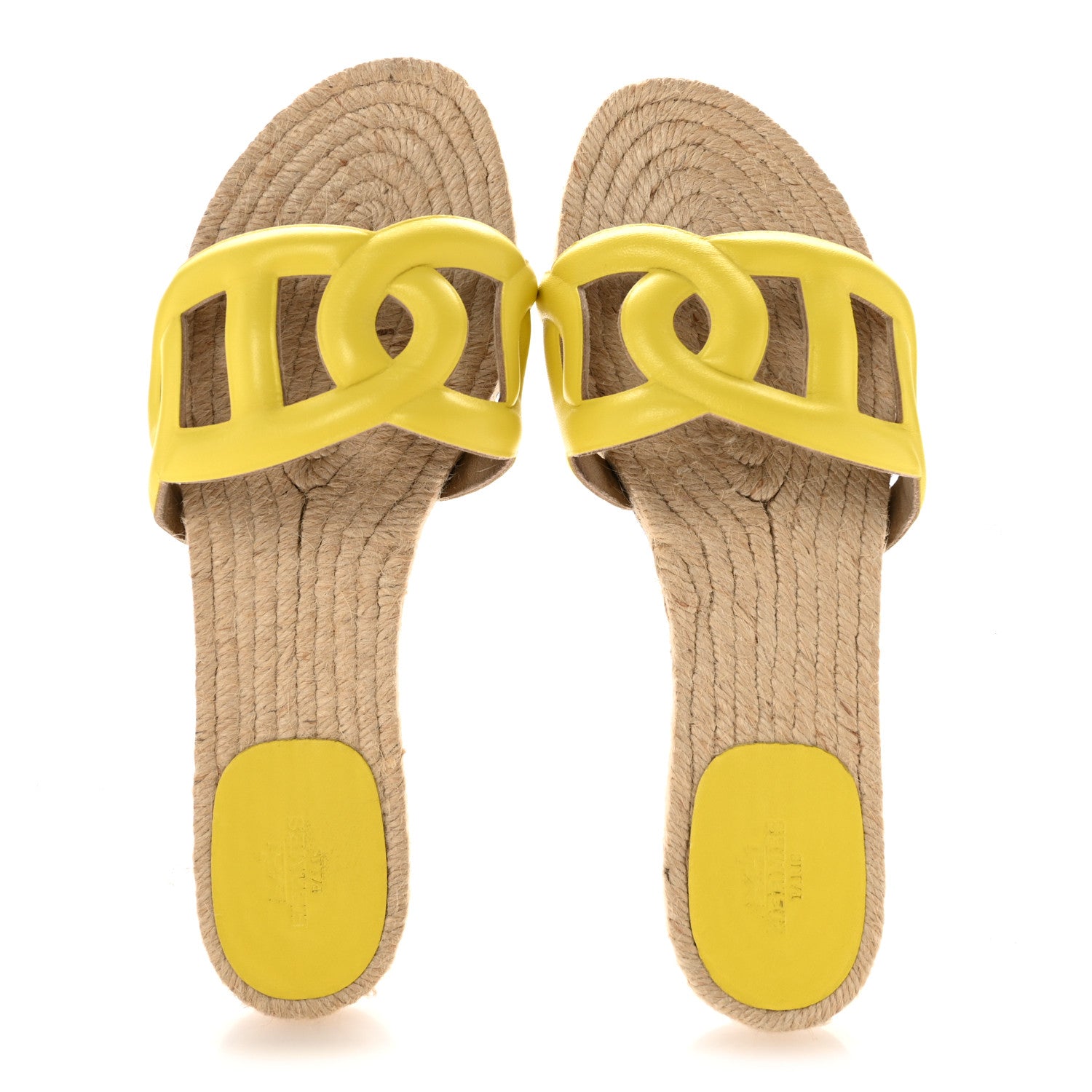 Hermes Nappa Famosa Espadrille Sandals 40 Jaune Curcuma 2 of 9