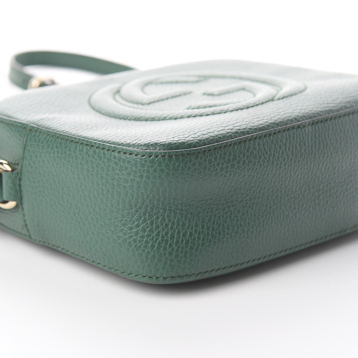 Pebbled Calfskin Small Soho Disco Bag Emerald Green
