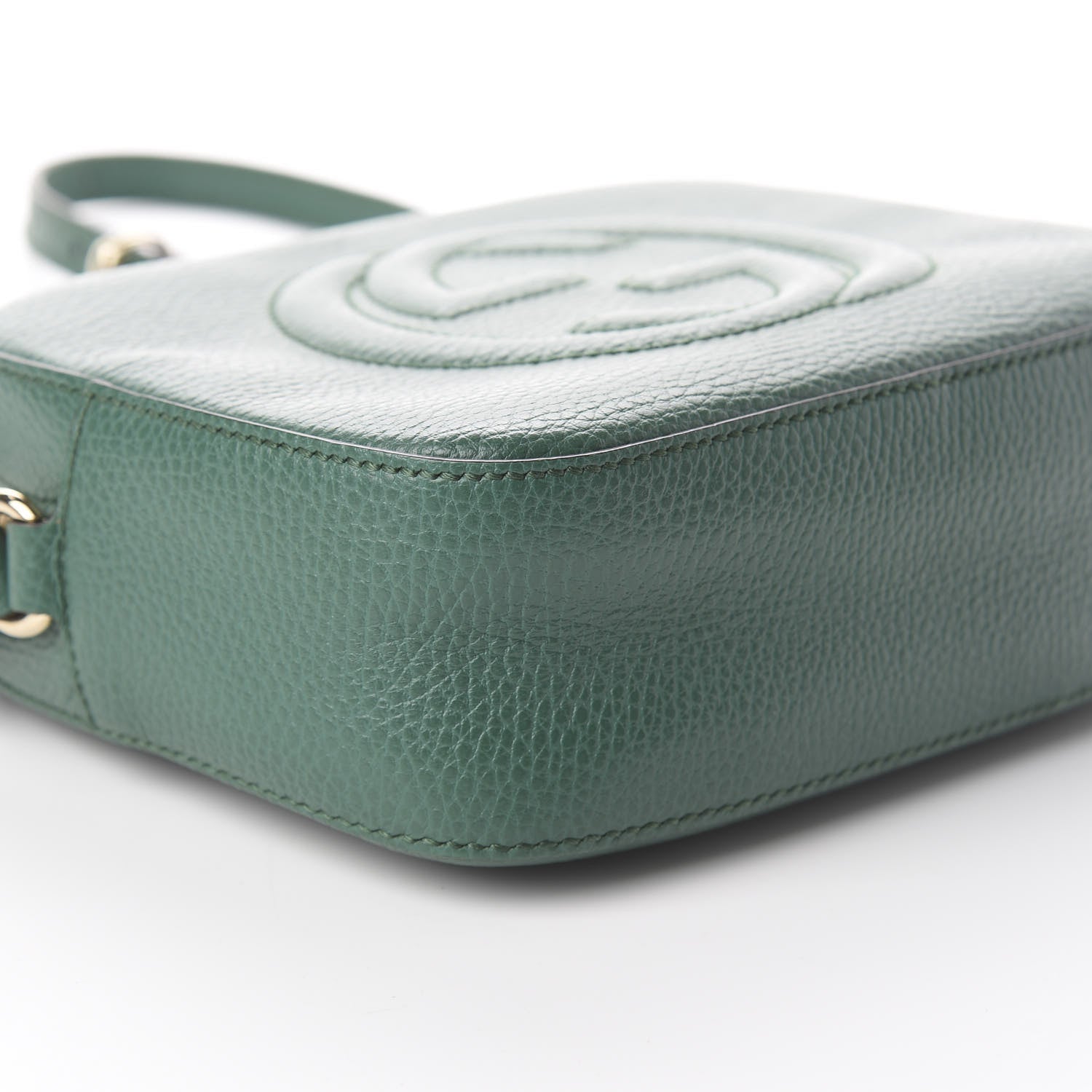 Gucci Pebbled Calfskin Small Soho Disco Bag Emerald Green 5 of 7