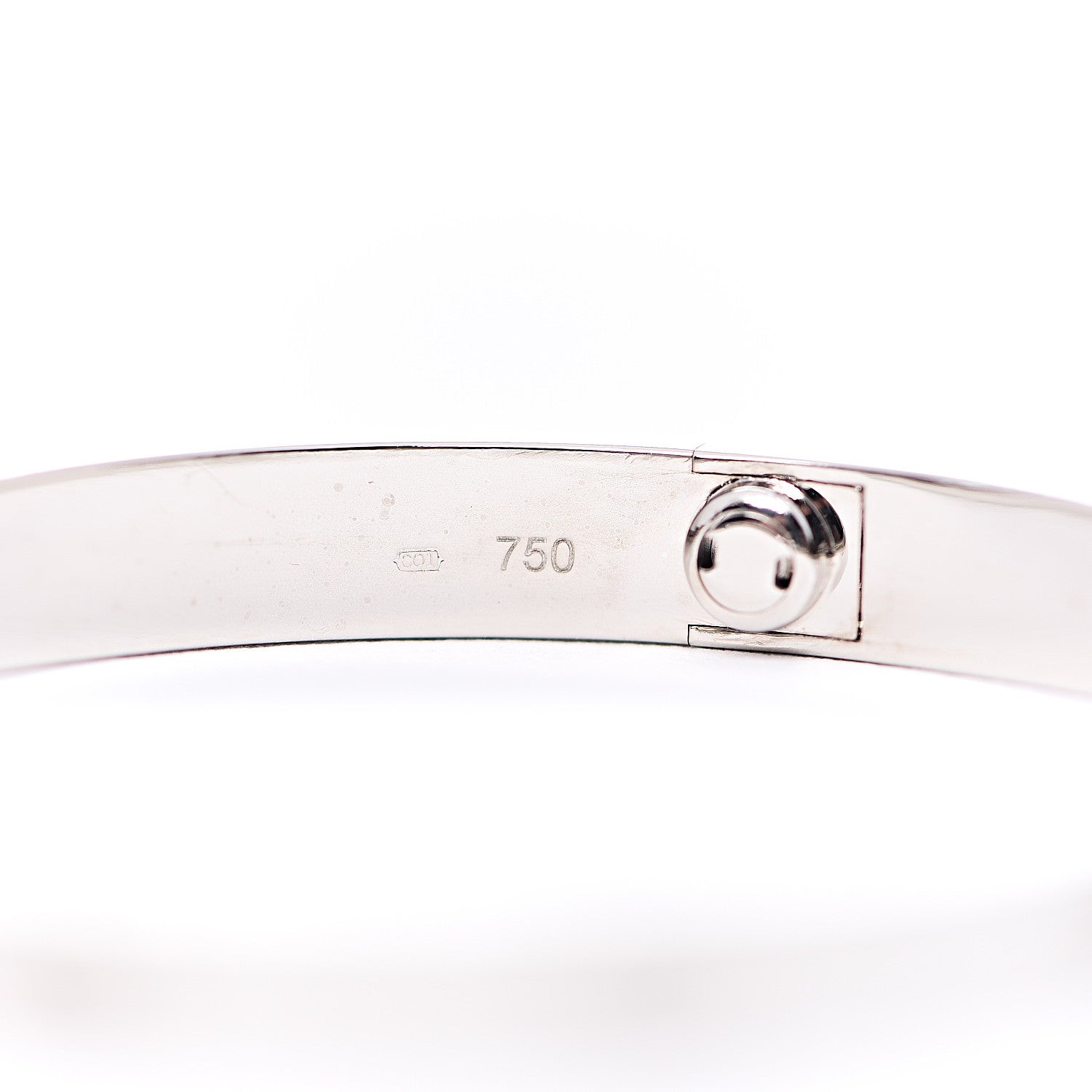Cartier 18K White Gold 4 Diamond LOVE Bracelet 17 4 of 4