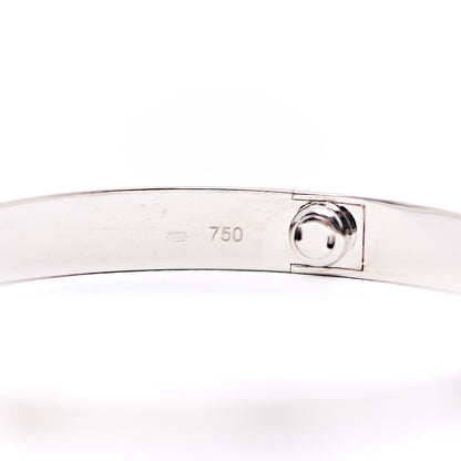 Cartier 18K White Gold 4 Diamond LOVE Bracelet 17 4 of 4