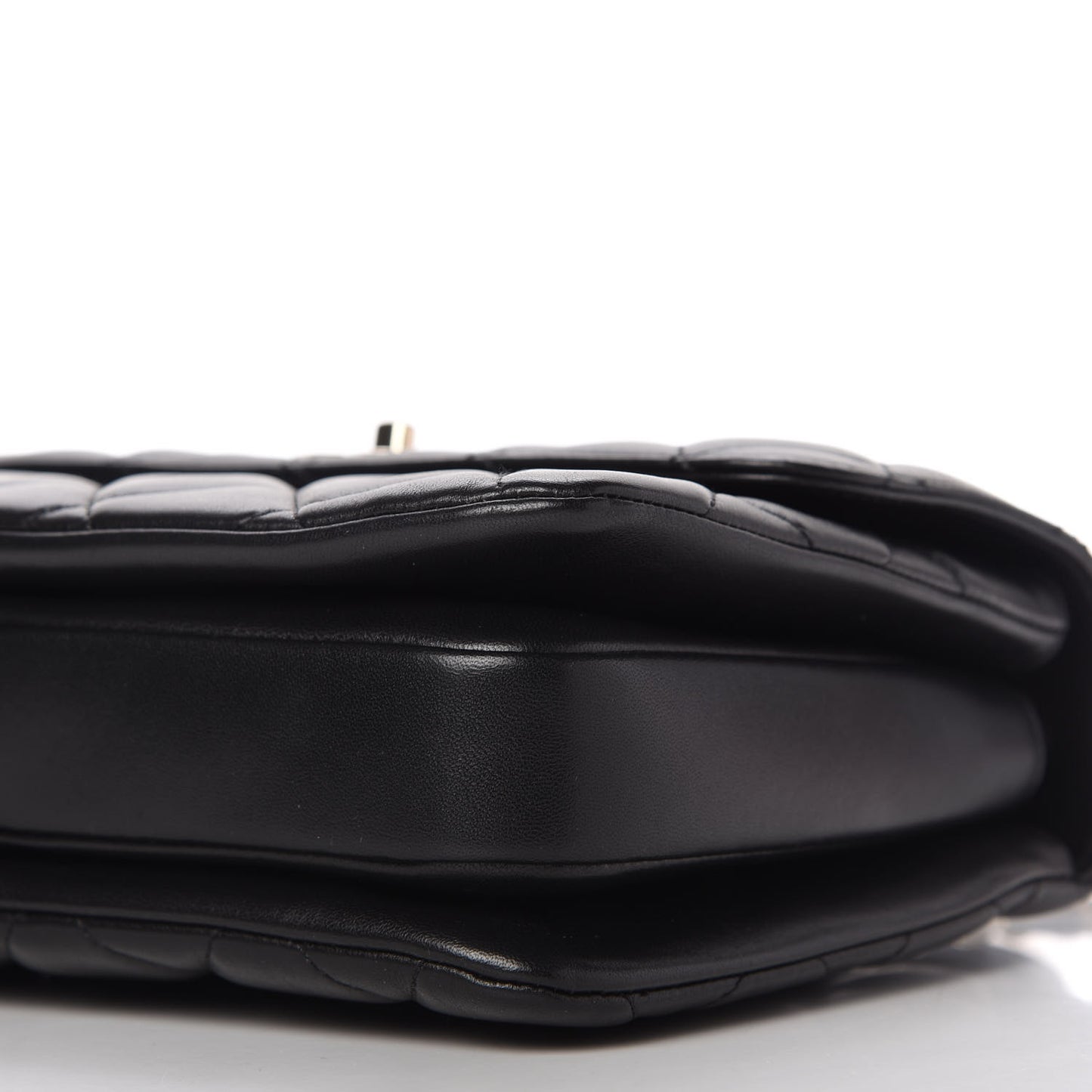 Lambskin Quilted Small Trendy CC Dual Handle Flap Bag Black