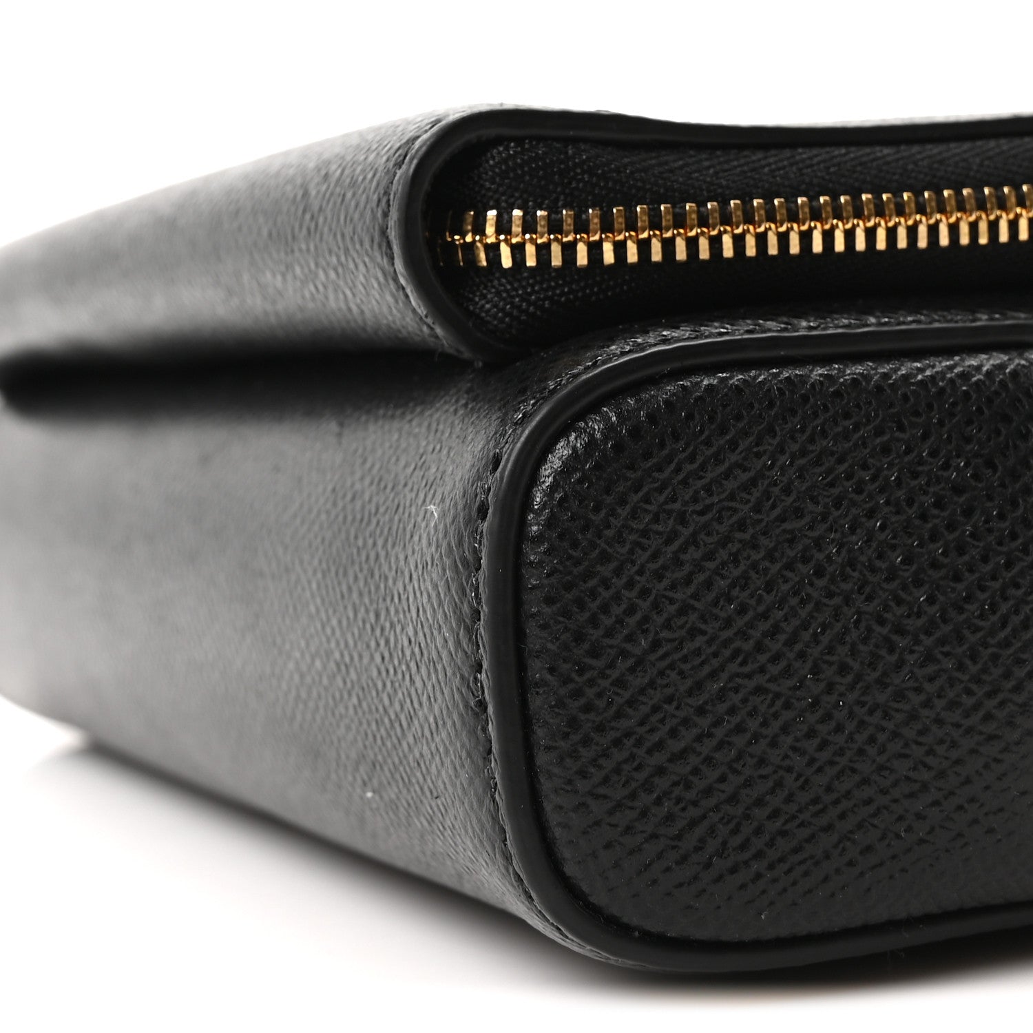 Christian Dior Grained Calfskin Caro Double Pouch Black 10 of 10