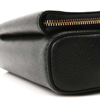 Christian Dior Grained Calfskin Caro Double Pouch Black 10 of 10