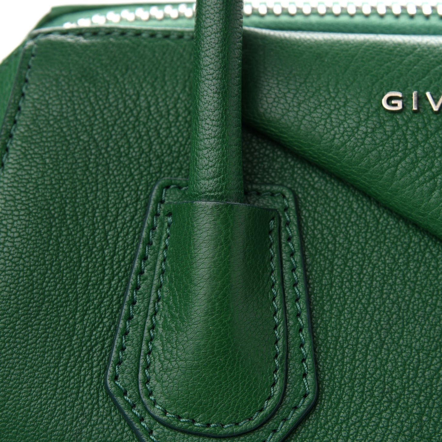 Sugar Goatskin Small Antigona Emerald