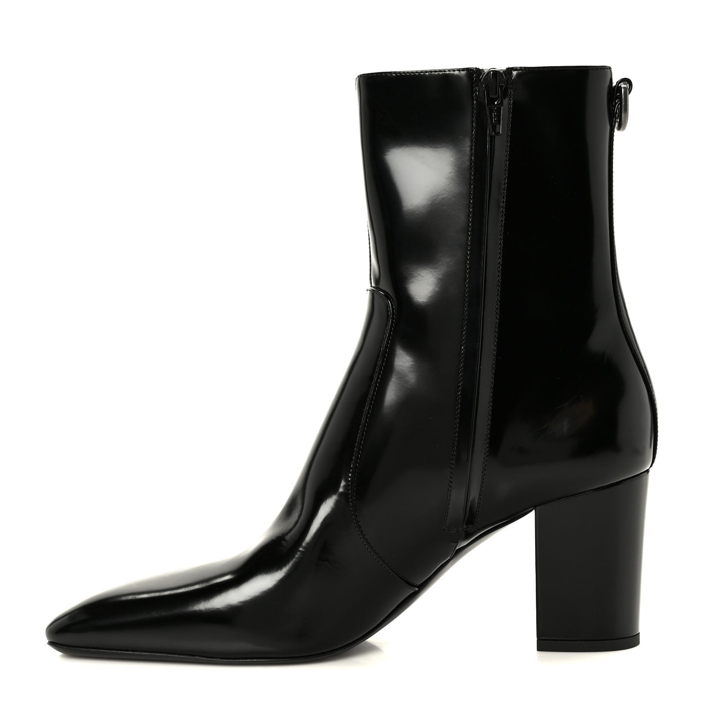 Vitello Marilyn Betty 70 Ankle Zip Boots 40 Black