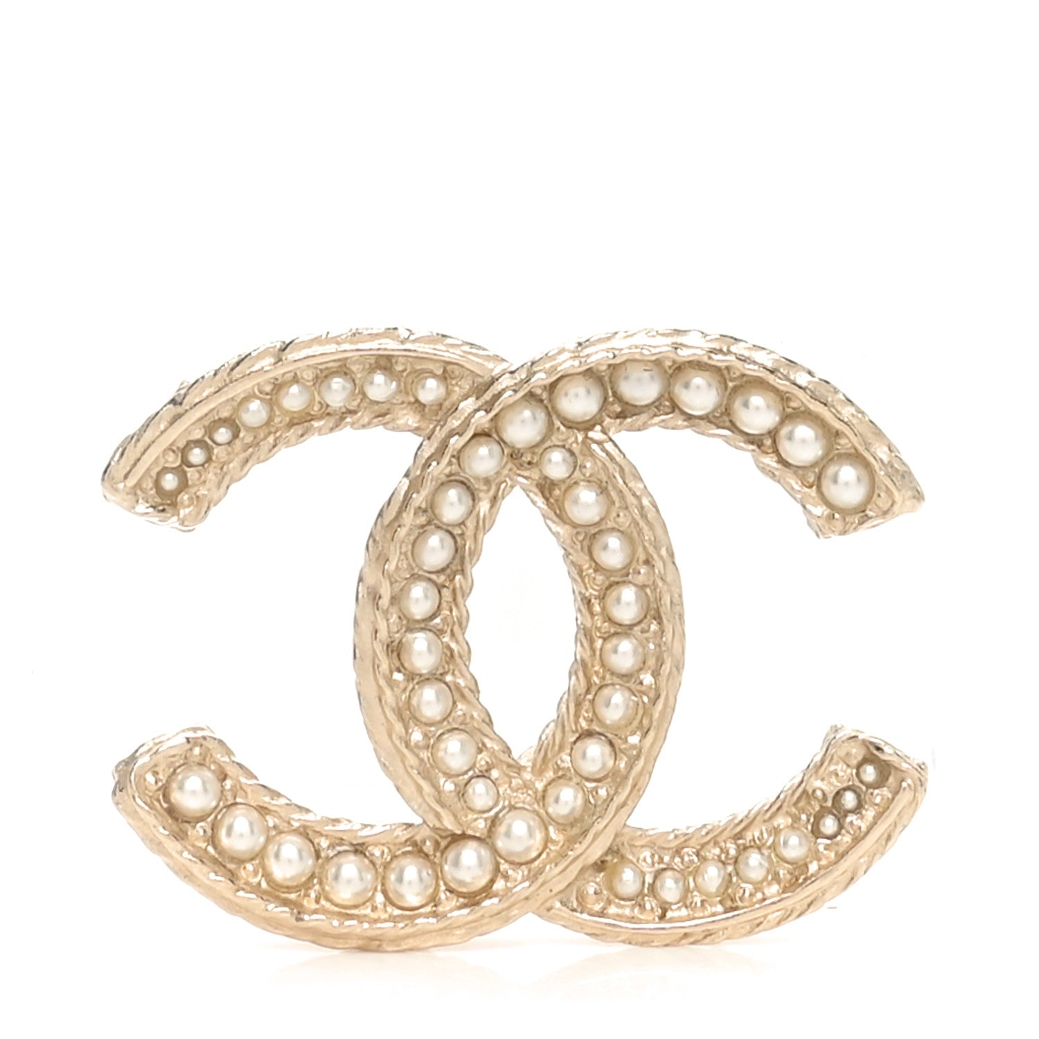 Chanel Pearl CC Brooch Gold 1 of 3