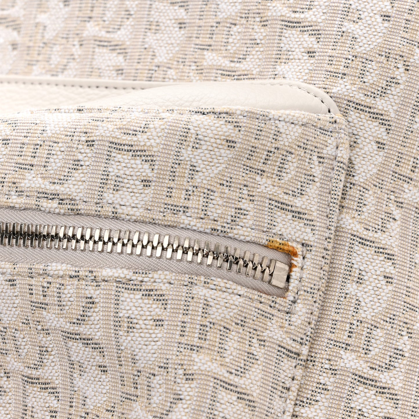 Oblique Calfskin Rider Backpack Beige