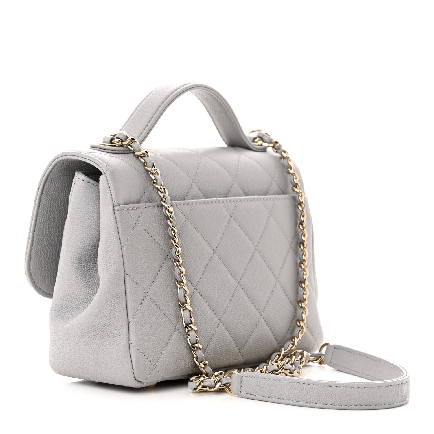 Chanel Caviar Quilted Small Business Affinity Flap Grey 3 of 12