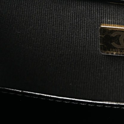 Chanel Shiny Lambskin Quilted Large 31 Shopping Bag Black 7 of 10