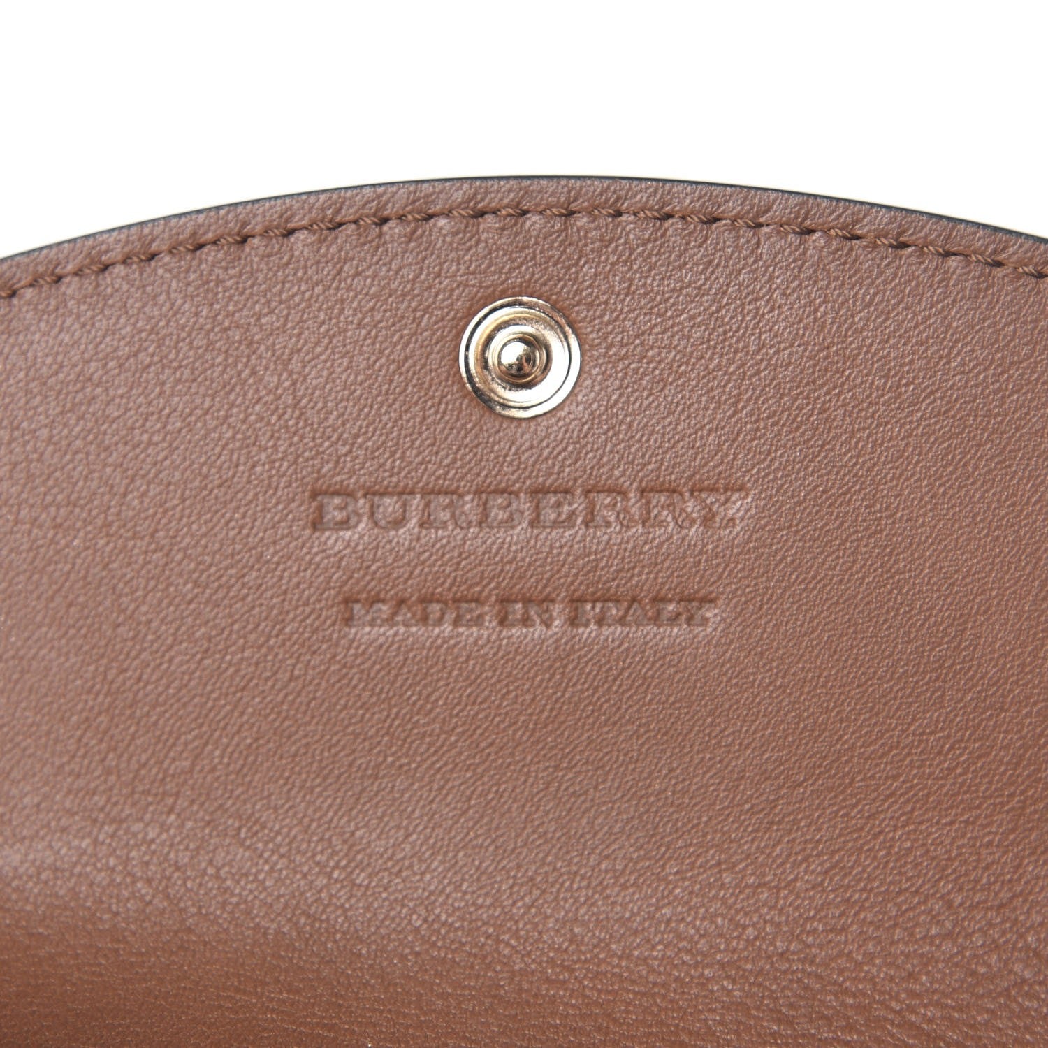 Burberry Calfskin Horseferry Check Chesam Card Case Tan 6 of 9