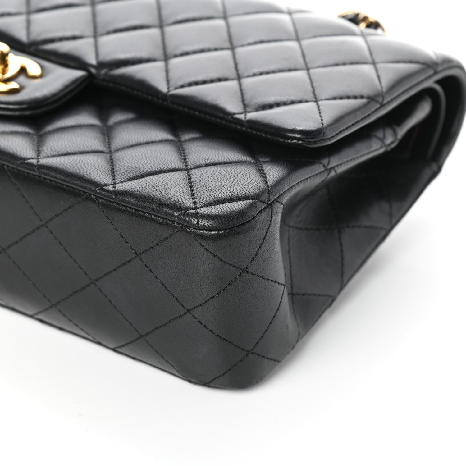 Chanel Lambskin Quilted Medium Double Flap Black 10 of 10