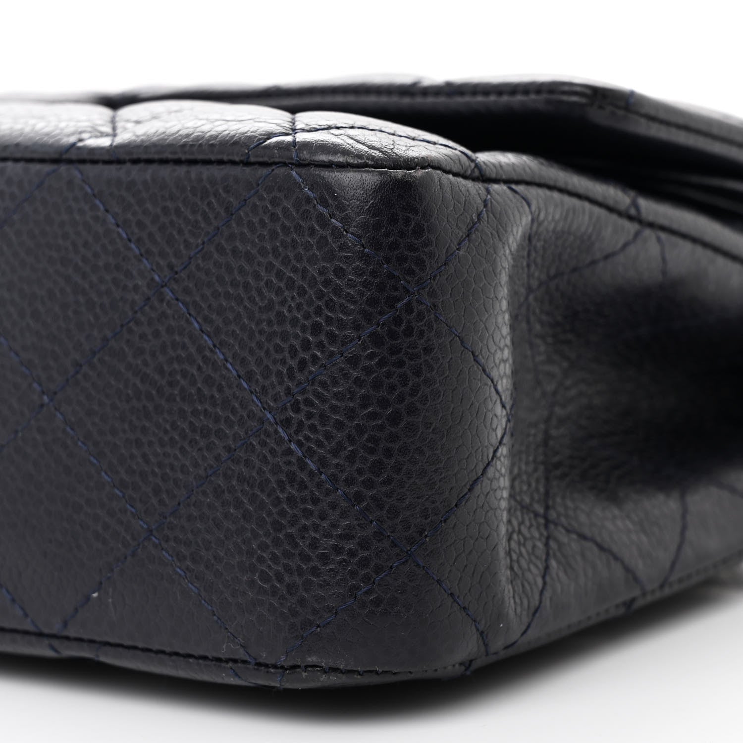 Chanel Caviar Quilted Medium Double Flap Navy 10 of 12