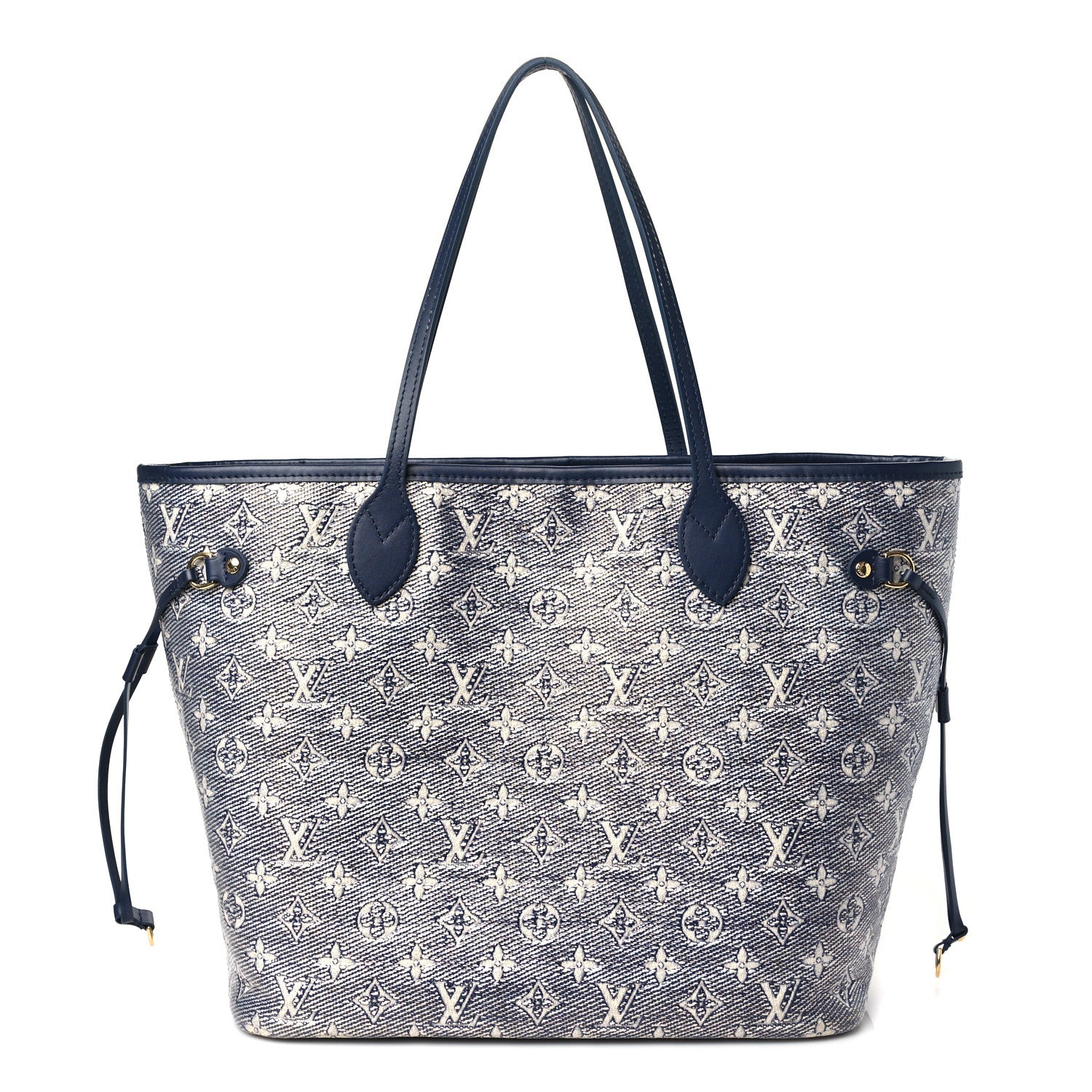Louis Vuitton Monoglam Neverfull MM Blue 1 of 12