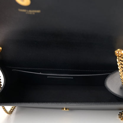 Saint Laurent Grain De Poudre Medium Classic Monogram Kate Satchel Black 4 of 4