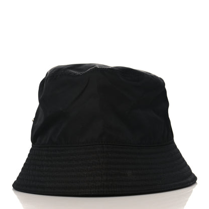 Prada Re-Nylon Metal Triangle Logo Mens Bucket Hat XL Black 3 of 7