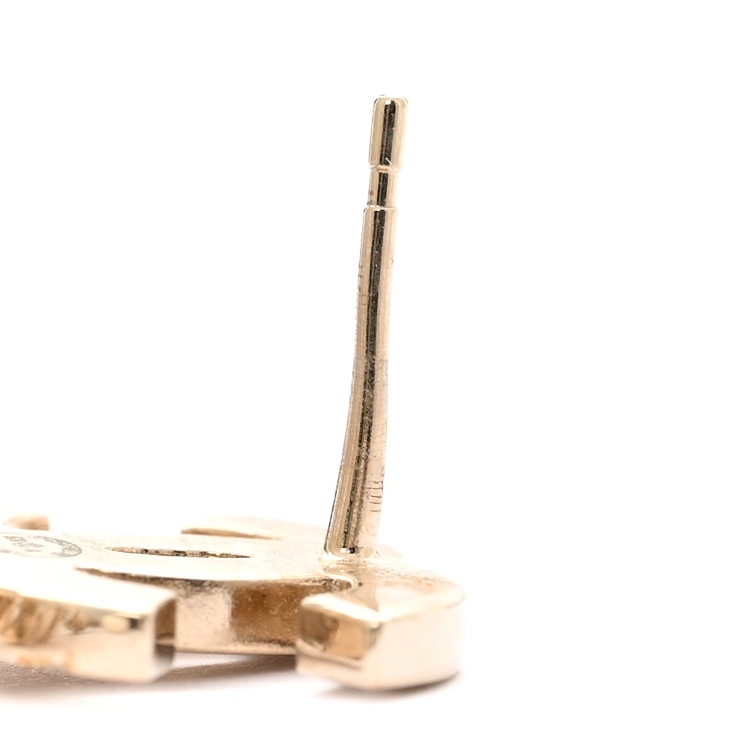 Chanel Crystal Pearl CC Uneven Drop Earrings Gold 5 of 5