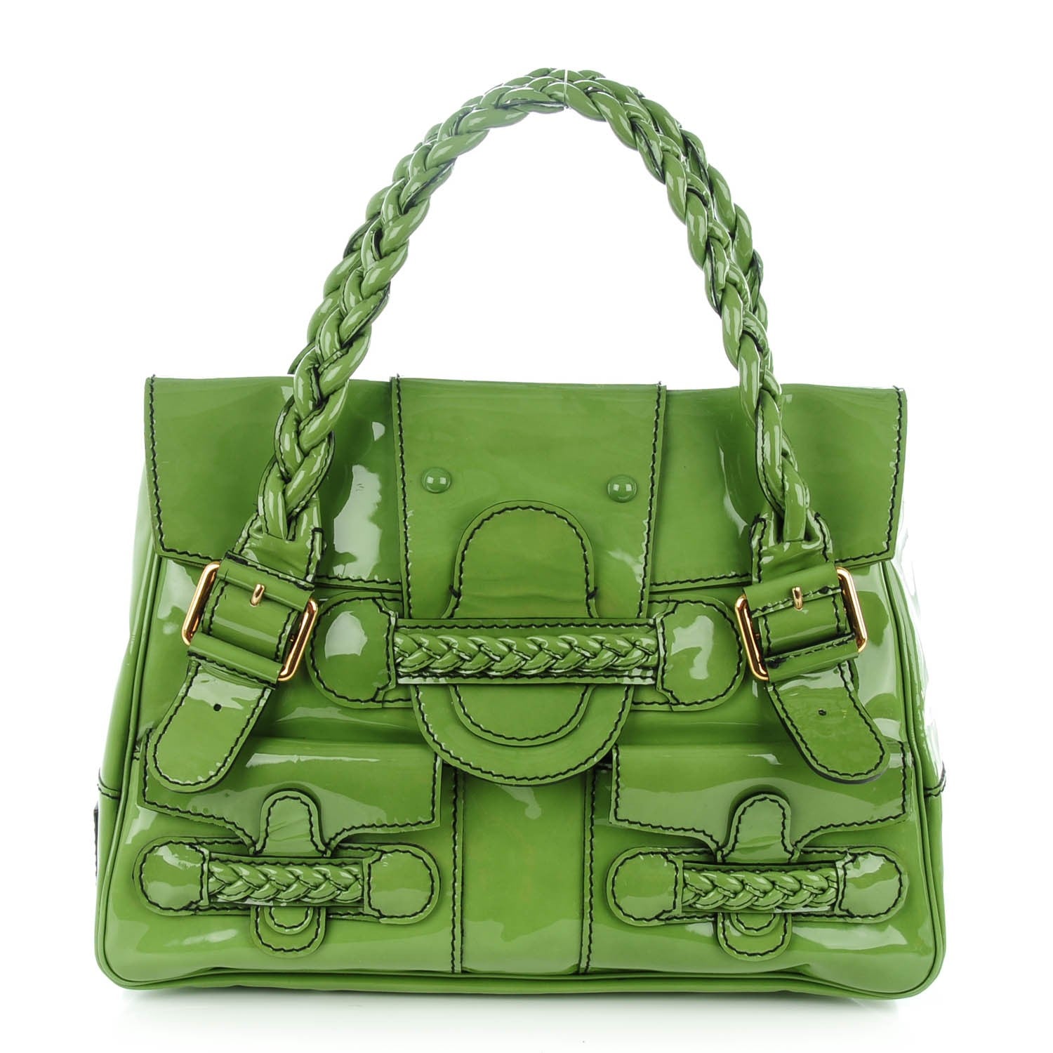 Valentino Garavani Patent Histoire Green 1 of 8