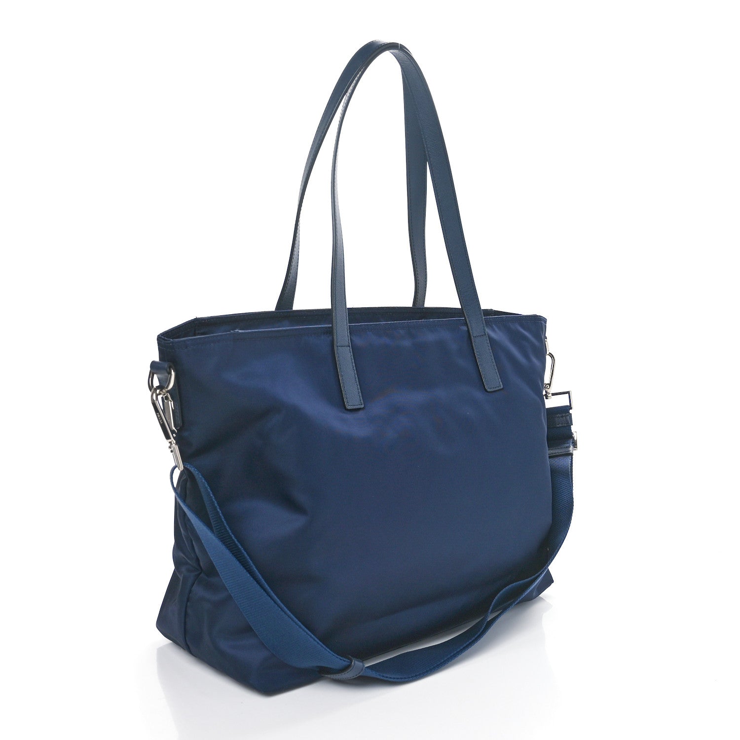 Prada Tessuto Nylon Saffiano Tote Baltico 3 of 9