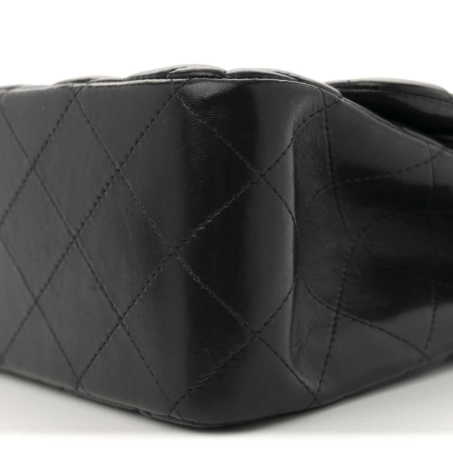 Lambskin Quilted Jumbo Double Flap Black