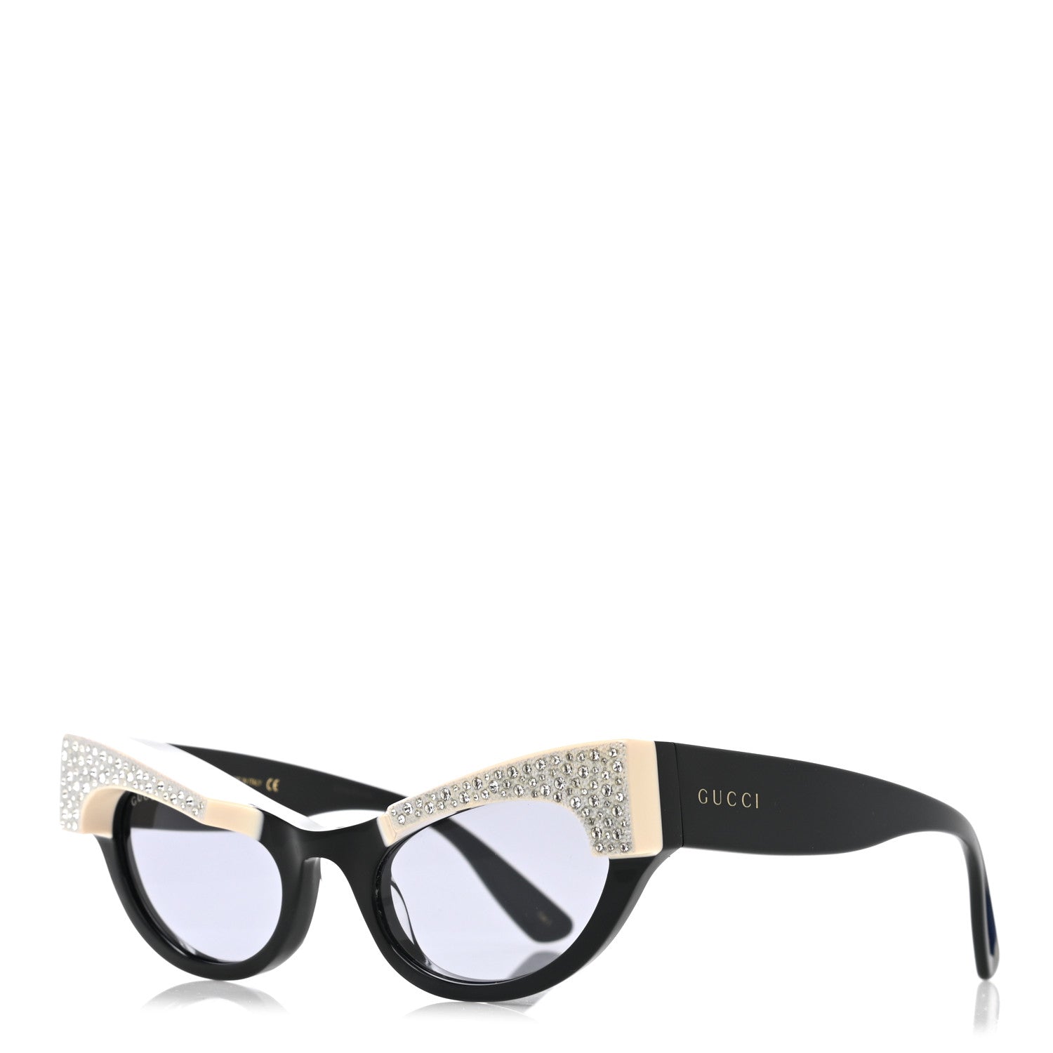 Gucci Crystal Acetate Cat Eye GG1167S Sunglasses Black 1 of 9