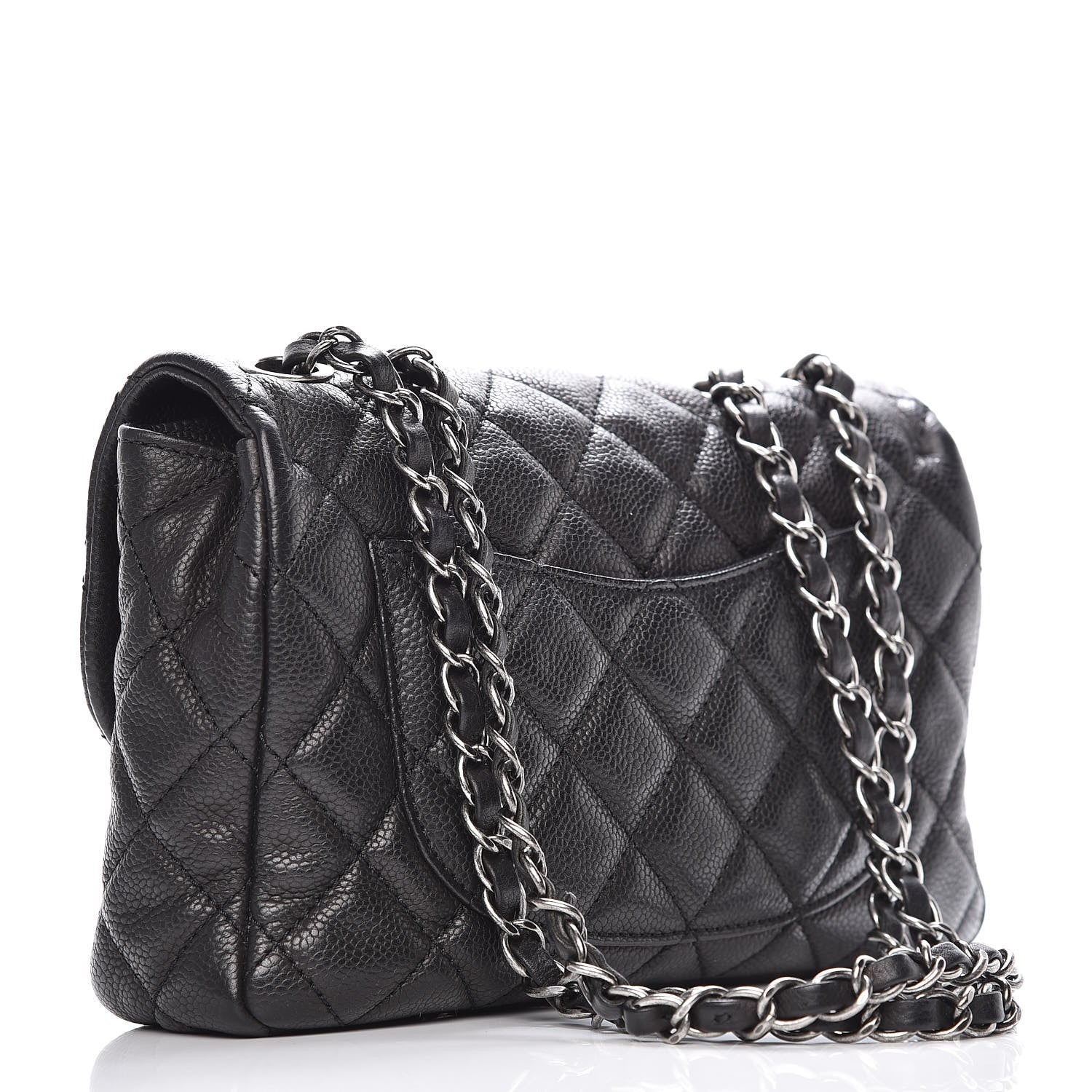 Chanel Caviar Quilted Medium Now and Forever Flap Black 3 of 8