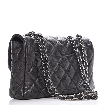 Chanel Caviar Quilted Medium Now and Forever Flap Black 3 of 8