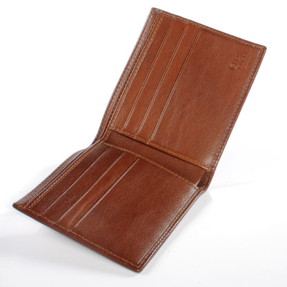 Gucci Mens Leather Bi-Fold Crest Wallet Brown 4 of 6