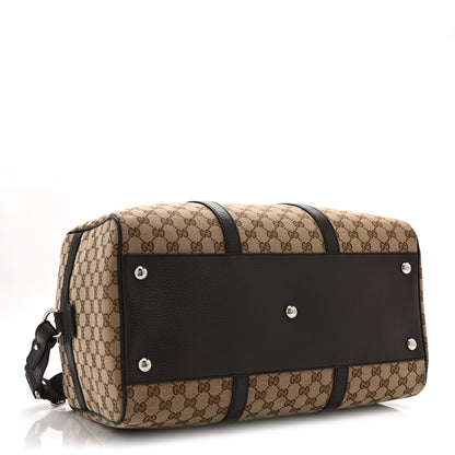 Gucci Monogram Dollar Calfskin Boston Duffle Bag Beige Ebony Testa di Moro Marrone Scuro 4 of 11