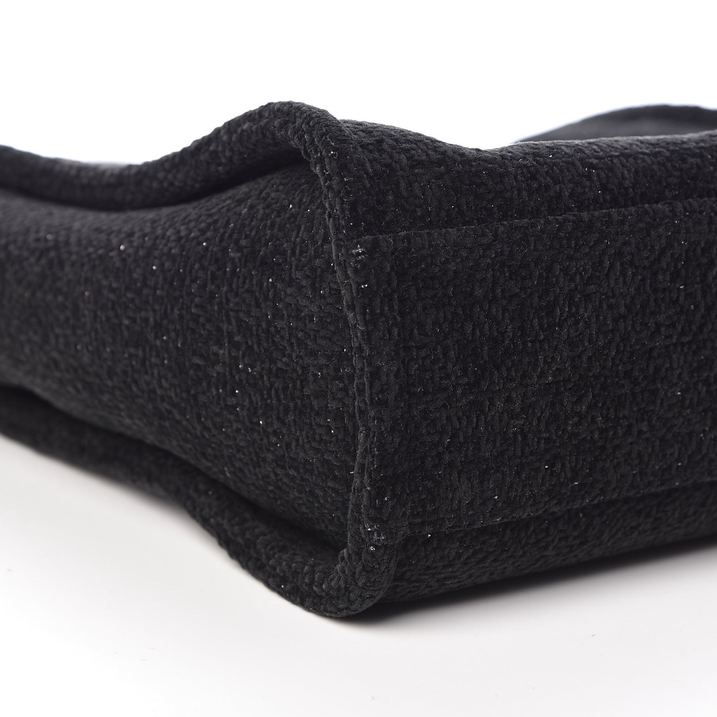Lurex Boucle Mini Deauville Tote Black