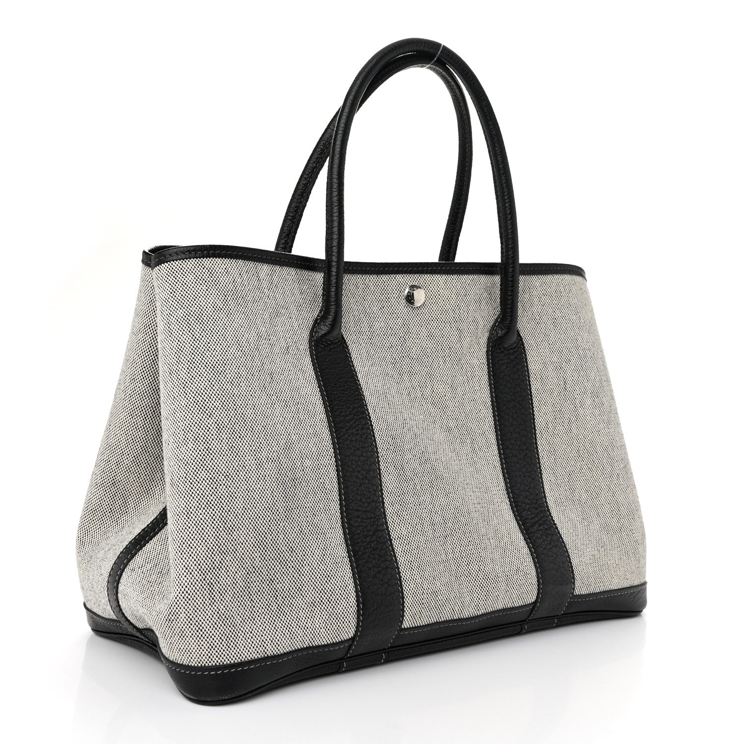 Hermes Buffle Skipper Toile Garden Party 36 MM Tote Black 3 of 12