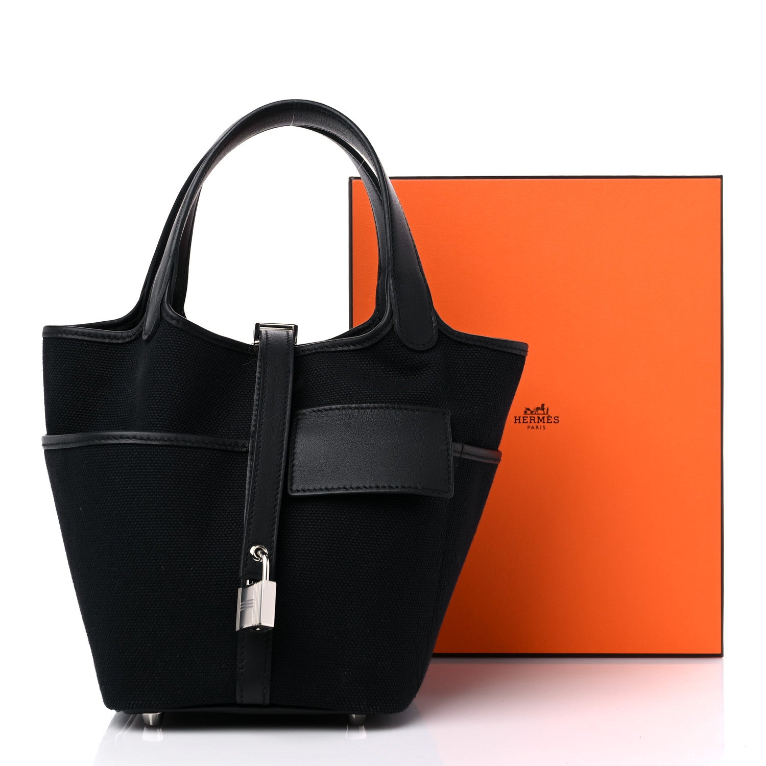 Hermes Toile Goeland Swift Cargo Picotin Lock 18 Black 10 of 10