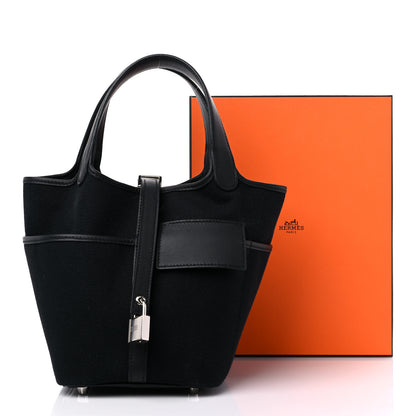 Hermes Toile Goeland Swift Cargo Picotin Lock 18 Black 10 of 10
