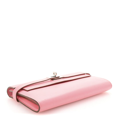 Hermes Epsom Kelly Longue Wallet Rose Confetti 4 of 6