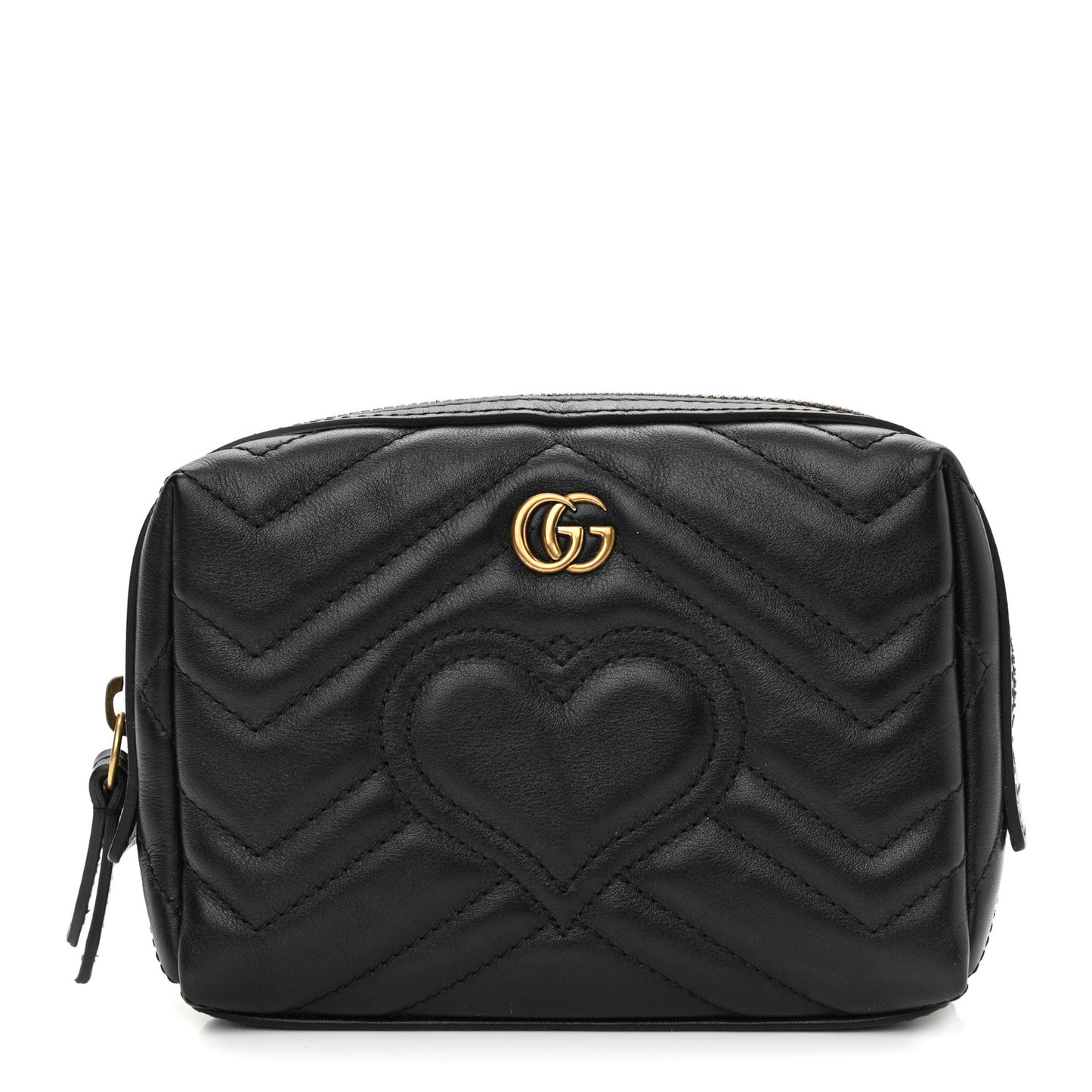 Calfskin Matelasse GG Marmont Cosmetic Case Black