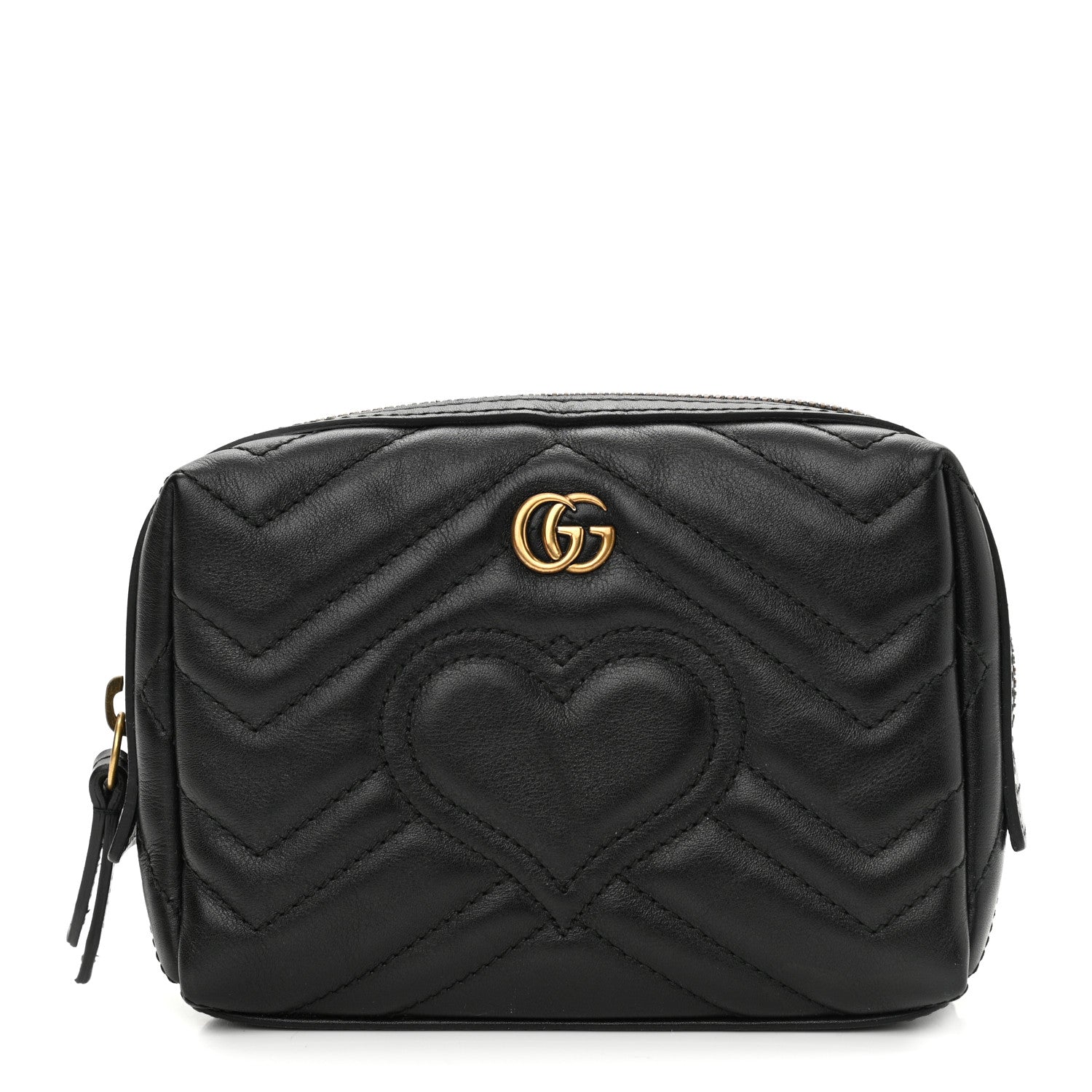 Gucci Calfskin Matelasse GG Marmont Cosmetic Case Black 1 of 7