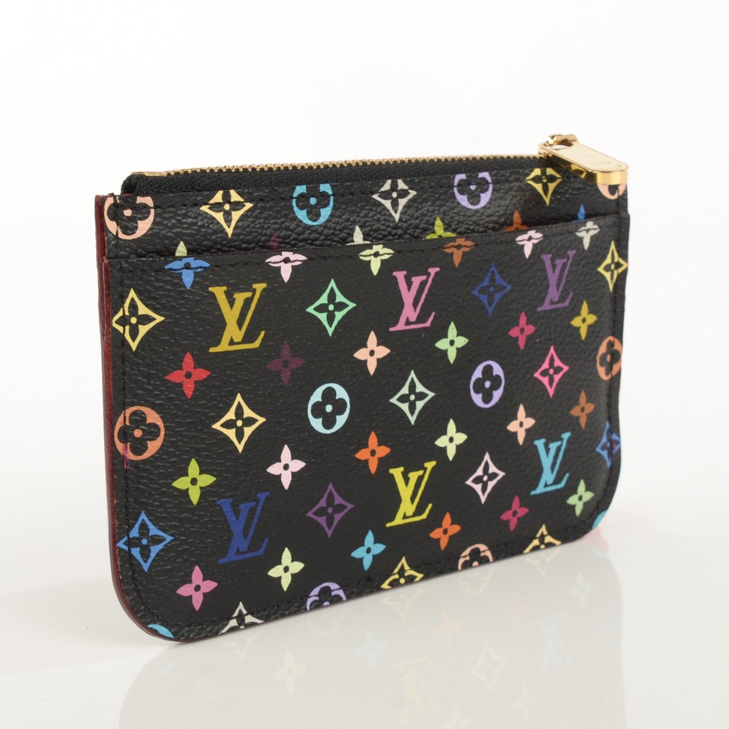 Louis Vuitton Monogram Multicolor Key Pouch Black 3 of 8