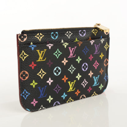 Louis Vuitton Monogram Multicolor Key Pouch Black 3 of 8