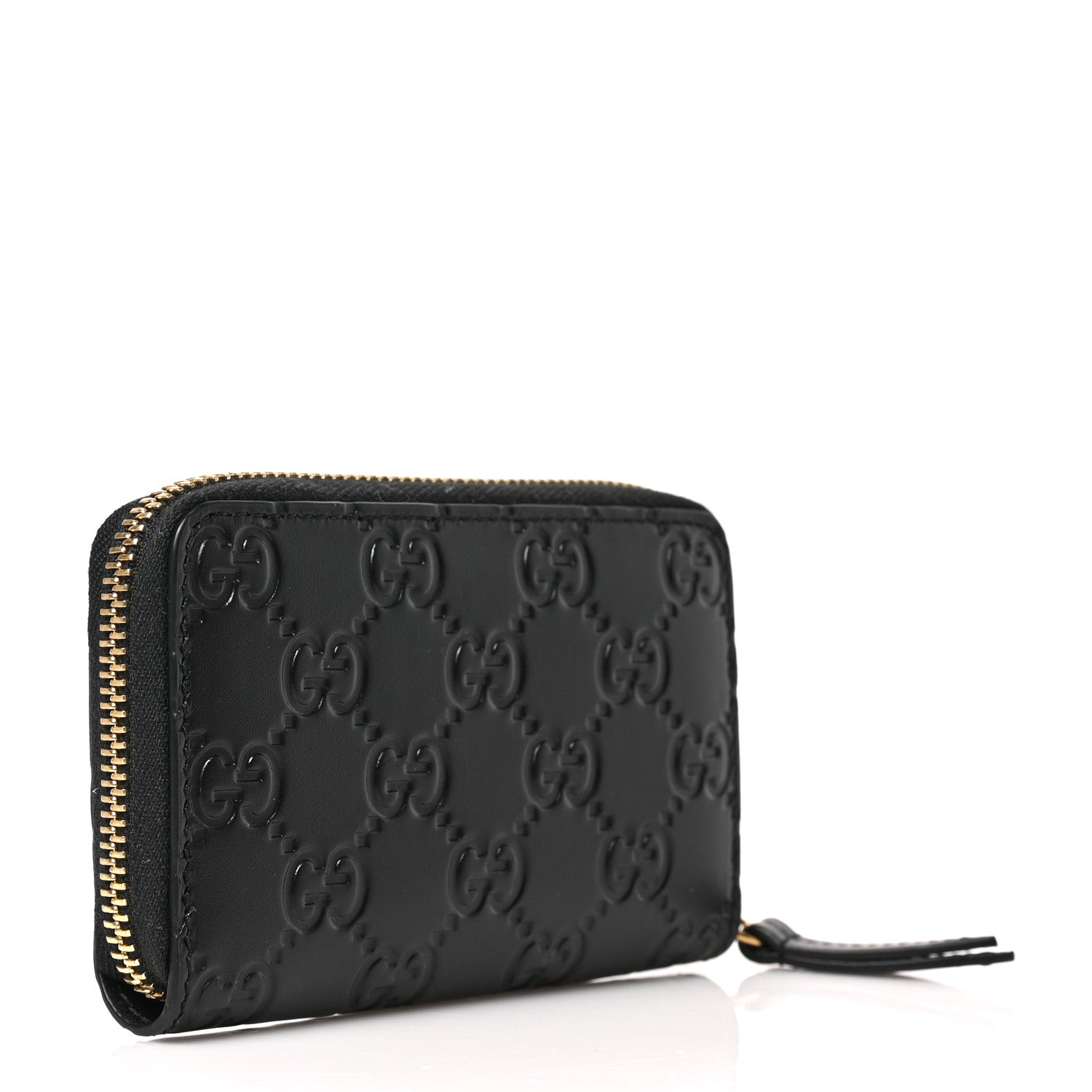 Gucci Guccissima Zip Around Card Case Black 4 of 6