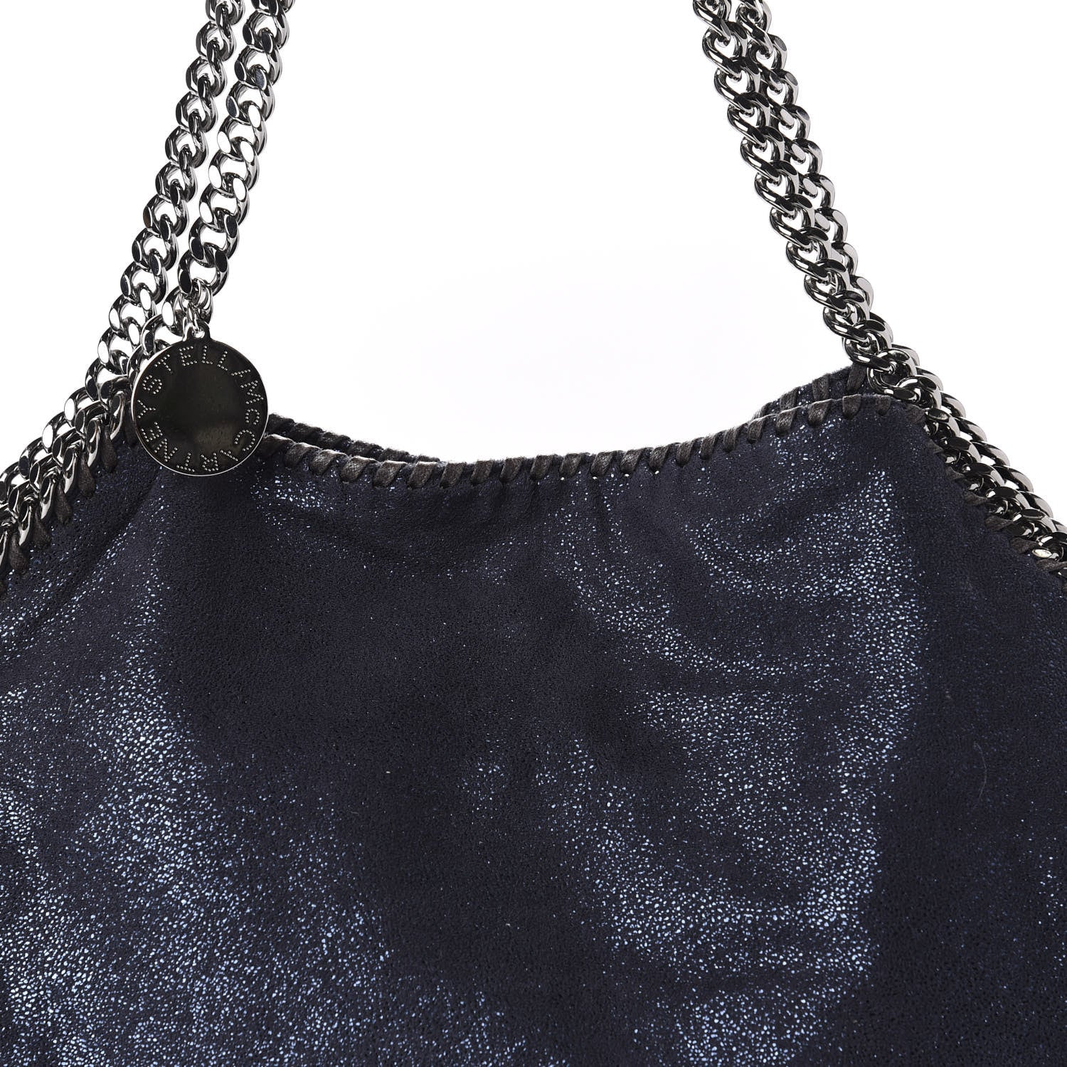 Stella McCartney Metallic Shaggy Deer Small Falabella Tote Navy 11 of 11