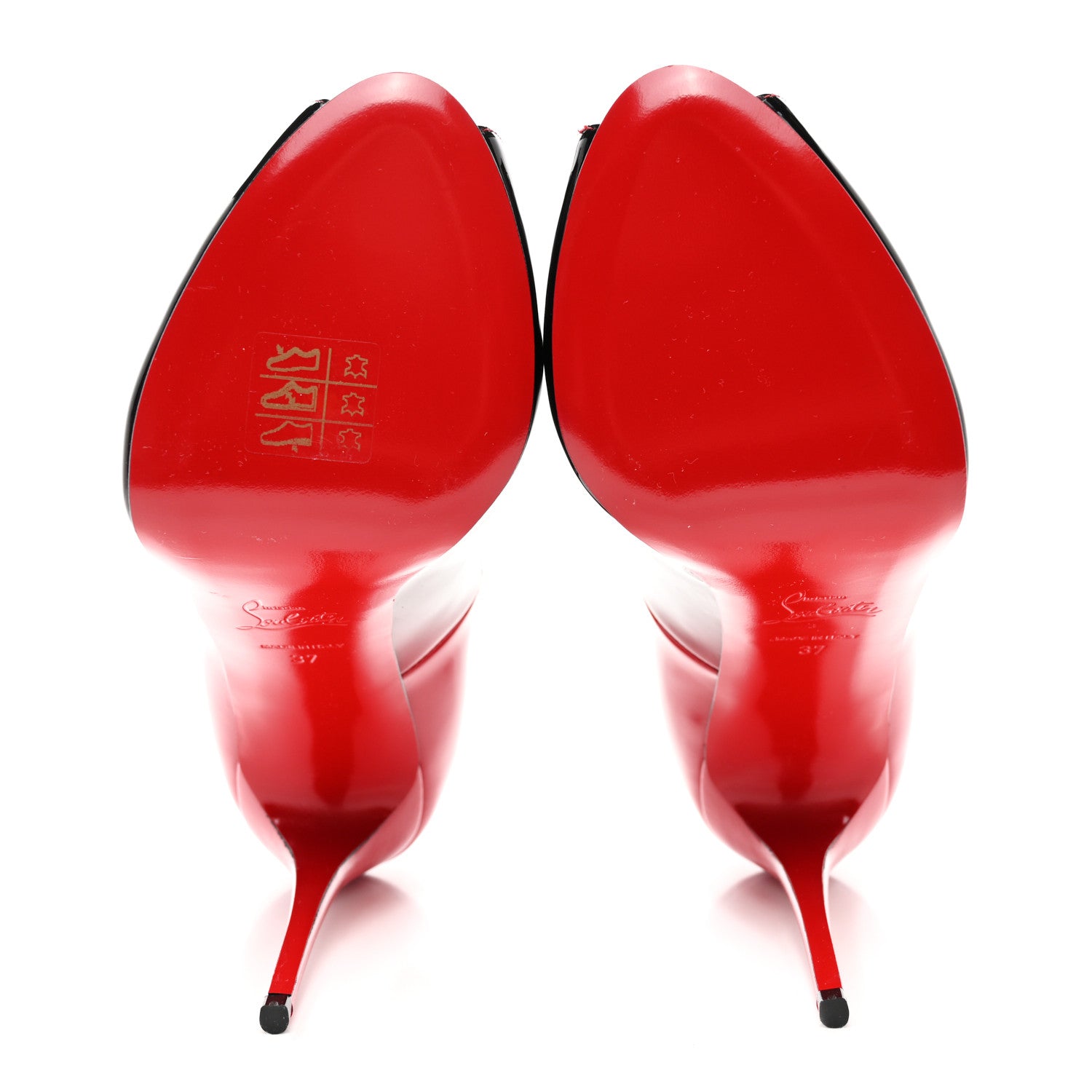 Christian Louboutin Patent Degrade New Very Prive 120 Pumps 37 Black Red 5 of 7